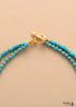 Boho Necklace, Turquoises 2 Layers Chokers Necklace